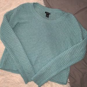 Rue 21 Teal Knit Long Sleeve Sweater